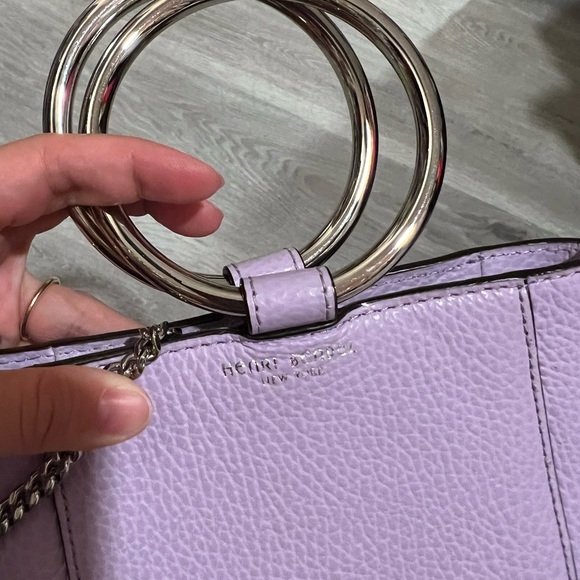 HENRI BENDEL "Marquis" Leather Micro Mini Crossbody Bag lavender - Picture 4 of 7